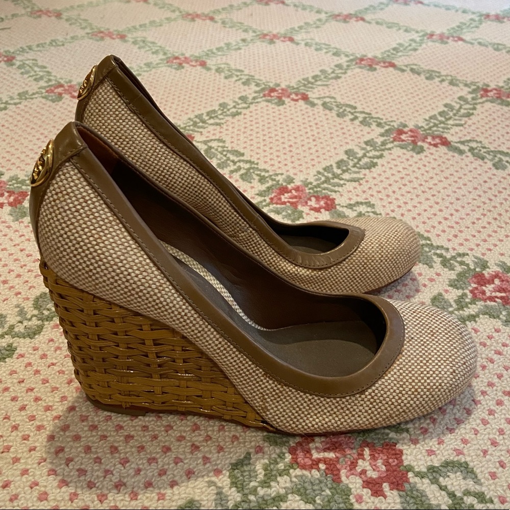 Tory Burch woven wedges